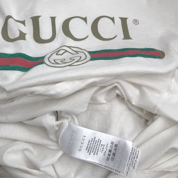 SOLD -Gucci Distressed Logo T-shirt - Picture 4 of 7